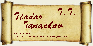 Tiodor Tanackov vizit kartica
